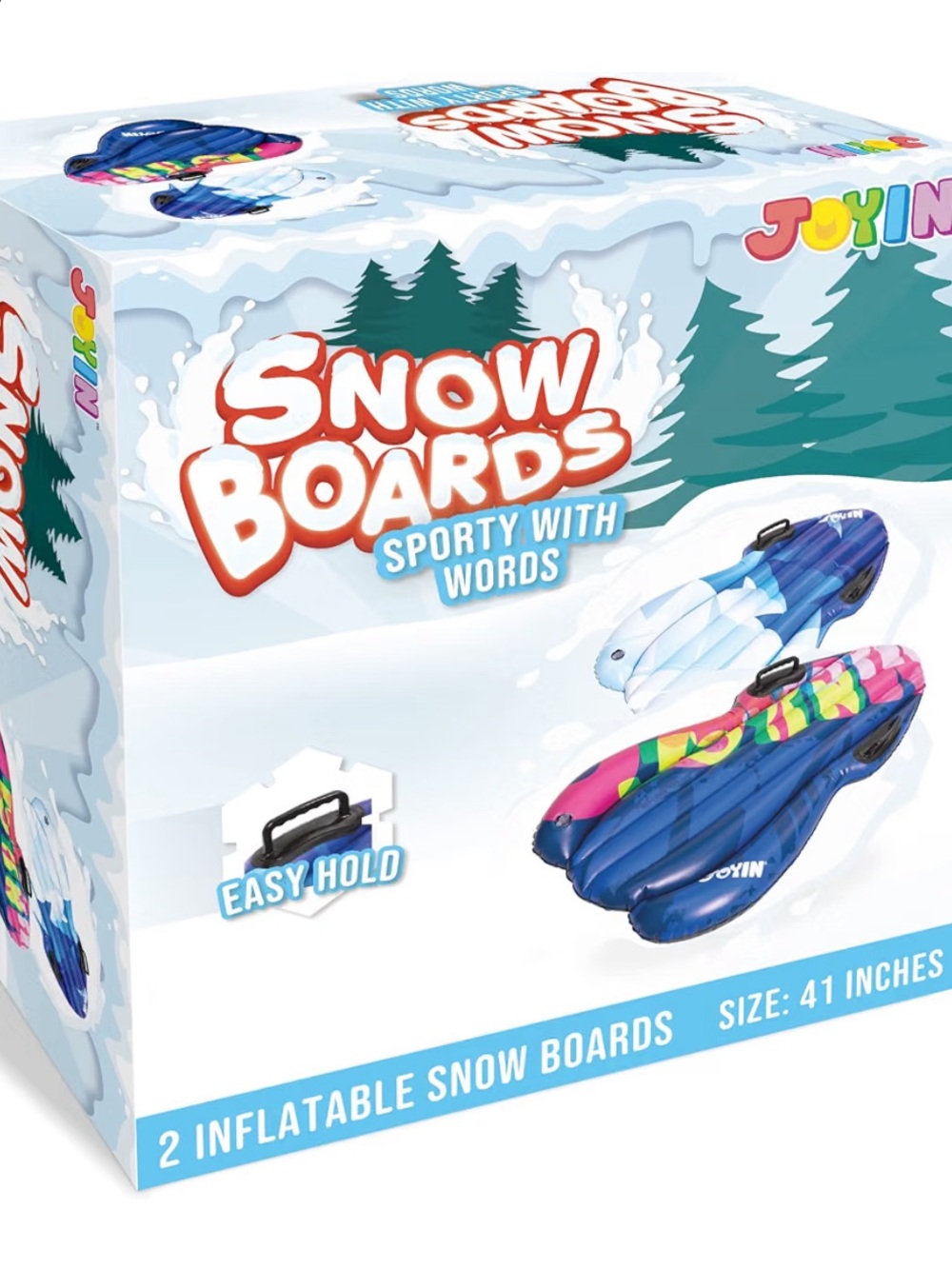 Inflatable Snow Boards - Blue & Multicolor, 2 Pack